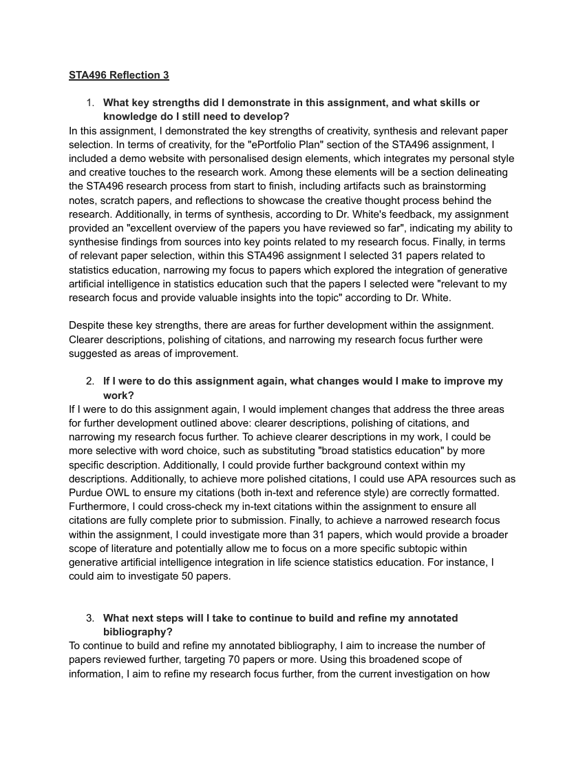 Preview of STA496 Reflection 3